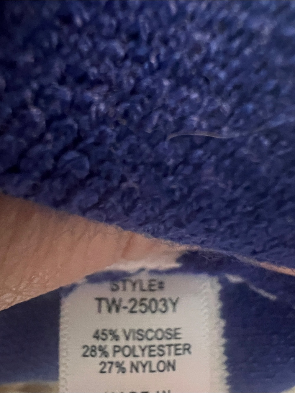Zenana Viscose Striped Crewneck Knit Sweater Top - Blue - Picture 2 of 4